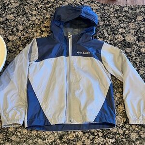 Columbia Kids Two-Tone Blue and Gray Raincoat